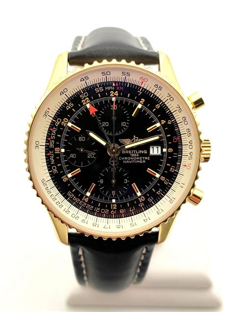 breitling special edition watch gold with diamonds and emeralds|breitling navitimer gold bezel.